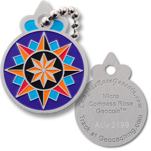 Micro Compass Rose Geocoin