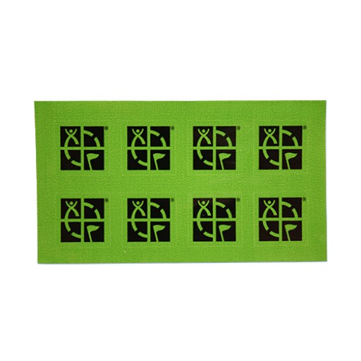 Green 3/4" x 3/4" Mini Sticker 8 pk