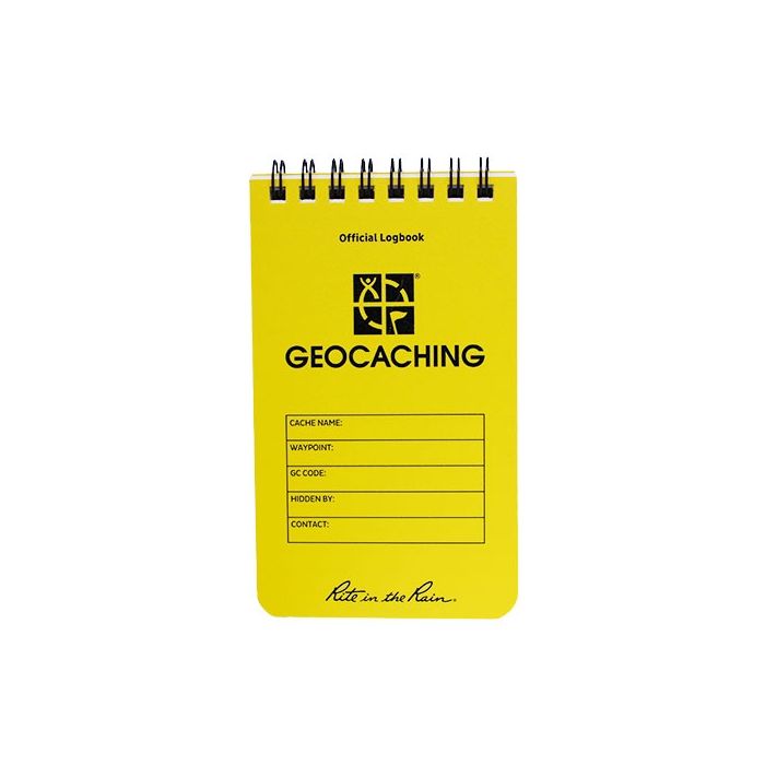 Official Geocaching Rite in the Rain 3 x 5 Top Spiral Logbook